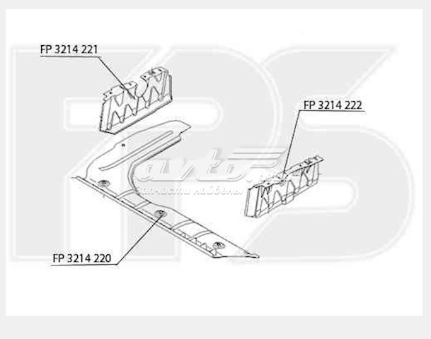 Amortiguación del compartimiento de motor delantera FPS FP3214220