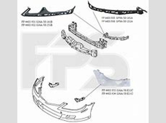 FP 4403 934 FPS soporte de parachoques delantero exterior derecho