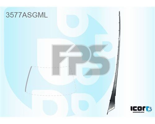 GS 2815 P111-X FPS moldura de parabrisas izquierda