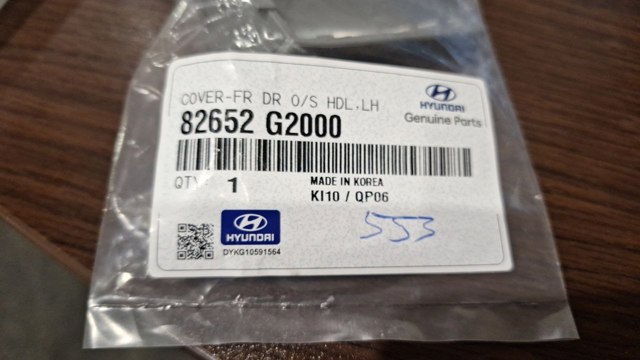 Tapa de manija exterior de puerta delantera izquierda Hyundai/Kia 82652G2000 precio, desde 28,57 EUR