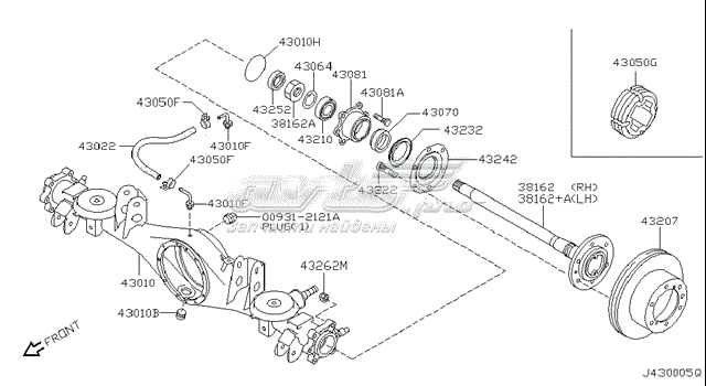 43206VC200 Nissan disco de freno trasero