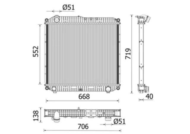 Comprar A9675000301 Mercedes Radiador de auto