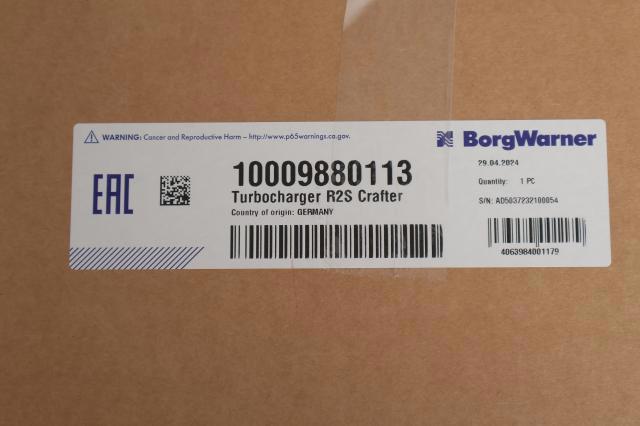 10009880113 Borg-Warner Turbo para motor