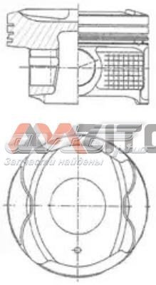41250600 Kolbenschmidt pistón con bulón sin anillos, std