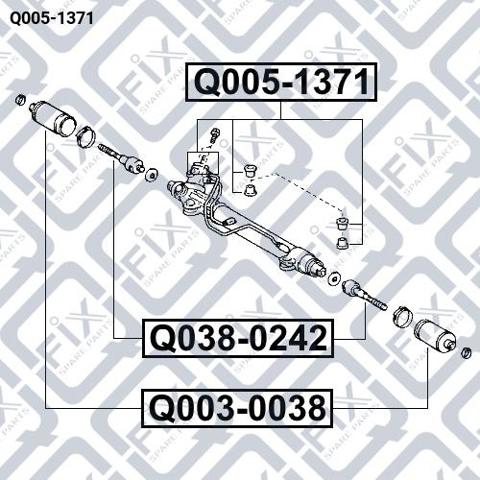 Comprar Q0051371 Q-fix Silentblock de montaje de la cremallera de dirección