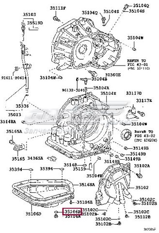 3517850010 Toyota junta, cárter de aceite, caja de cambios