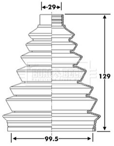 BCB6278 Borg&beck fuelle, árbol de transmisión delantero exterior