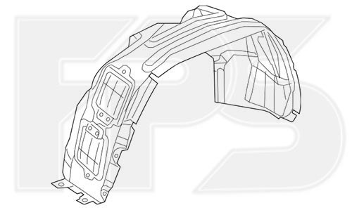FP 3813 387 FPS guardabarros interior, aleta delantera, izquierdo