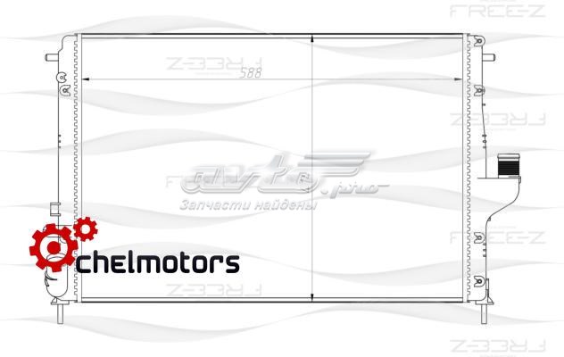 KK0181 FreE-Z radiador refrigeración del motor