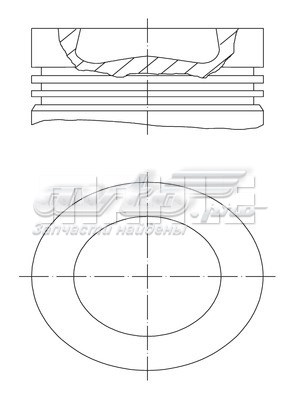 028 PI 00100 002 Mahle Original pistón completo para 1 cilindro, std