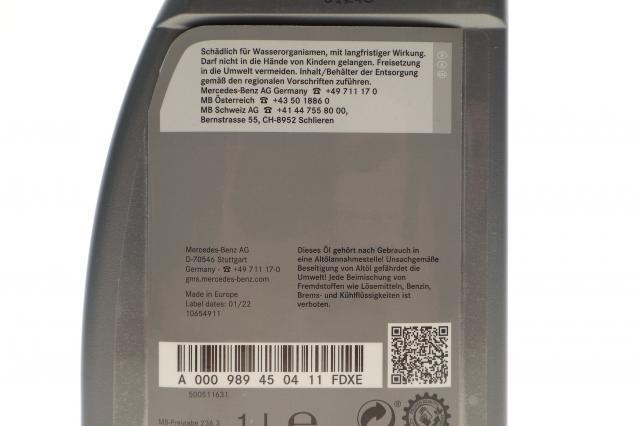 Aceite hidráulico Mercedes 000989450411FDXE precio, desde 17,18 EUR