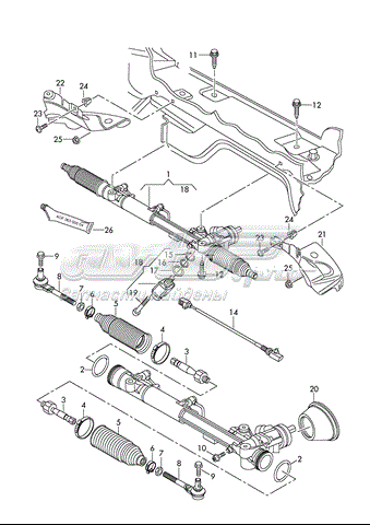 Cremallera de dirección REMA-PARTS 4F1422053A