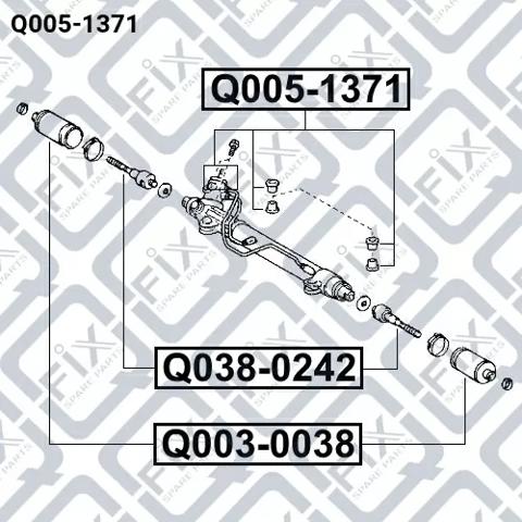 Silentblock de montaje de la cremallera de dirección Q-fix Q0051371