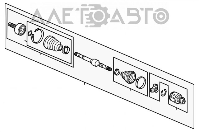 44305T2AA21 Honda árbol de transmisión delantero derecho