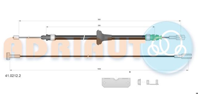 Cable de freno de mano, kit de coche ADRIAUTO 4102122