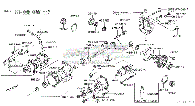 Acoplamiento De El Eje Trasero Nissan X-Trail (T30)