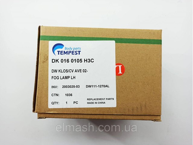 Faro antiniebla izquierdo Tempest 0160105H3C precio, desde 20,60 EUR