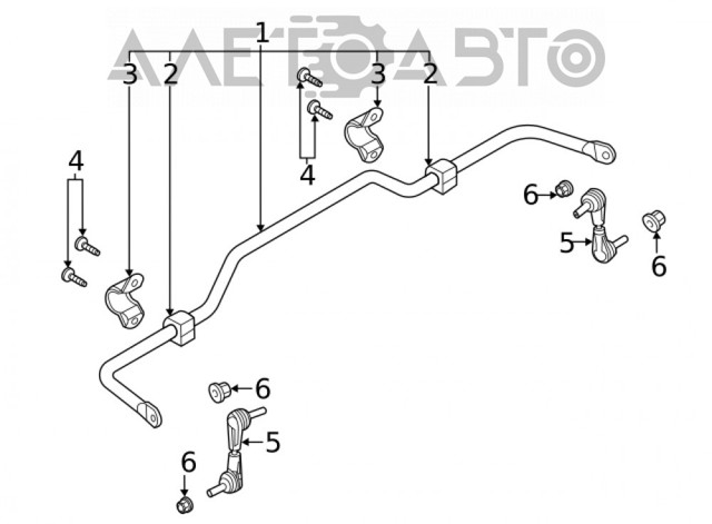 TXMS408130 Mevotech soporte de barra estabilizadora trasera