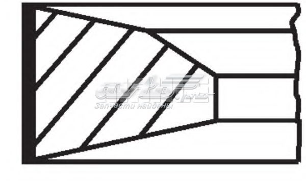 Aros de pistón para 1 cilindro, STD 213RS100100N0 Mahle Original