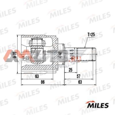GA12065 Miles junta homocinética interior delantera derecha