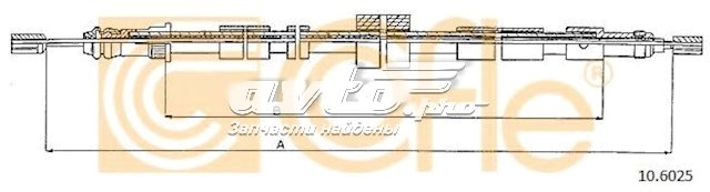10.6025 Cofle cable de freno de mano trasero izquierdo