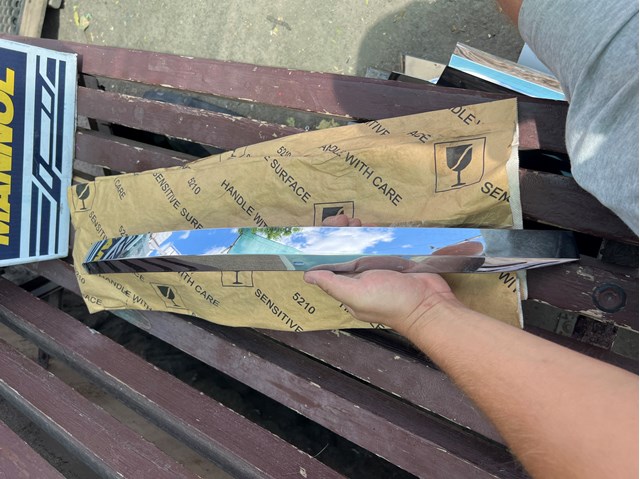 Moldura de parachoques trasero izquierdo 760853841 VAG