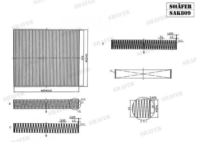 Filtro de habitáculo SAK809 Shafer