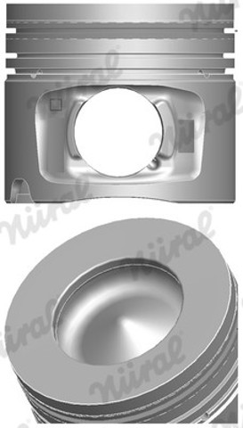 Pistón completo para un cilindro, primera sobremedida (+0,25 mm) Nural 8743220500