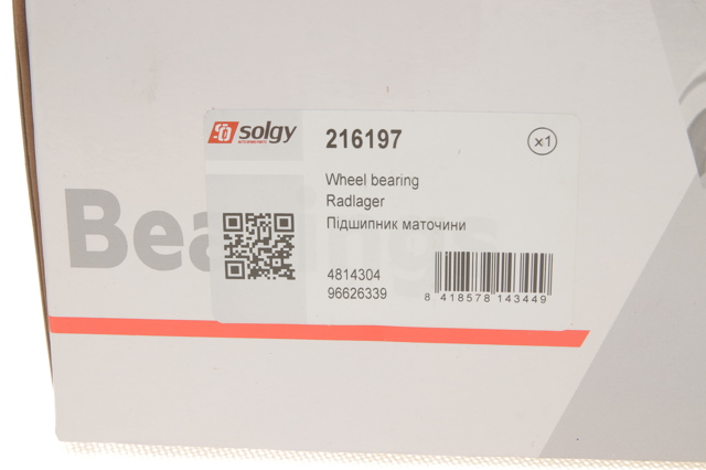 Buje de rueda delantero Solgy 216197 precio, desde 85,03 EUR