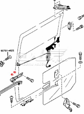 Guía rodillo, puerta corrediza, derecho central para Mazda E (SR1)