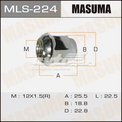 Tuerca de rueda MASUMA MLS224
