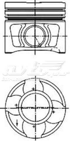 Pistón completo para 1 cilindro, cota de reparación + 0,50 mm KOLBENSCHMIDT 40356620