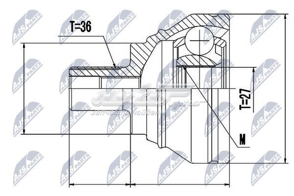 NPZ-VW-019 NTY junta homocinética exterior delantera