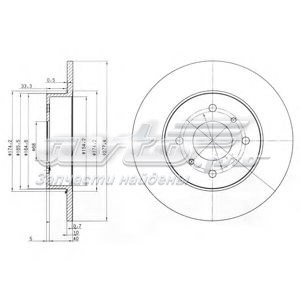 BG3764 Delphi disco de freno trasero