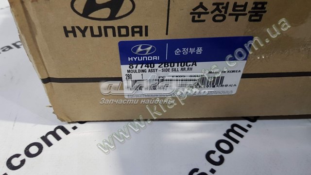 Comprar 877402B010CA Hyundai/Kia Moldura exterior derecha del umbral