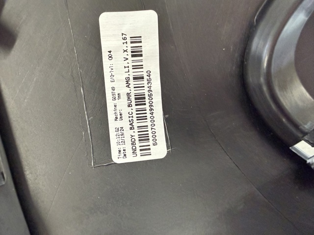 Listón embellecedor/protector, parachoques delantero Mercedes A1678852205