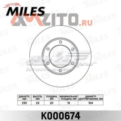 K000674 Miles freno de disco delantero