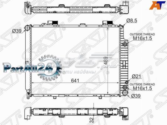 SGMB0009 SAT radiador refrigeración del motor