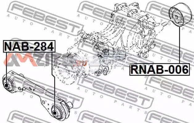 RNAB006 Febest silentblock, soporte de diferencial, eje trasero, trasero