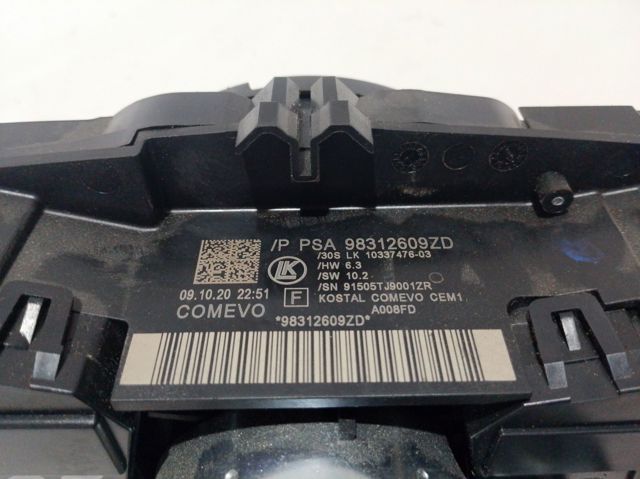 Conmutador derecho de la columna de dirección 98312609ZD Peugeot/Citroen