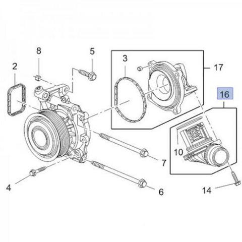 Comprar 55490715 General Motors Termostato
