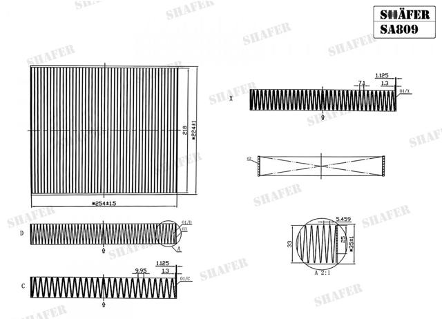 Filtro de cabina Shafer SA809 precio, desde 5,26 EUR