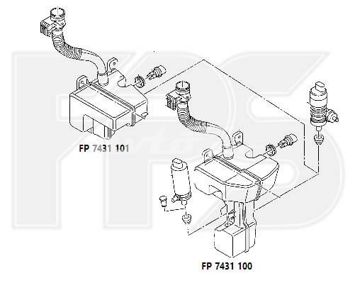 FP7431101 FPS Botella limpiaparabrisas