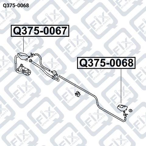Q375-0068 Q-fix tobera de agua regadora, lavado de faros, delantera izquierda