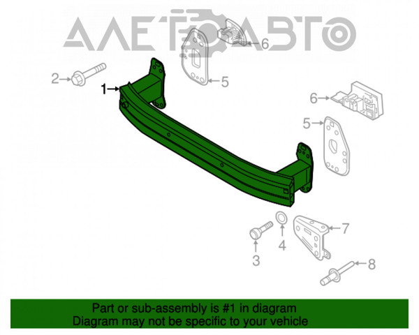 Comprar 51947107 Fiat/Alfa/Lancia Refuerzo parachoque delantero