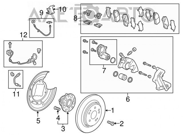 Disco de freno trasero 42510TZ3A51 Honda