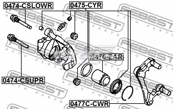 Pinza De Freno De Disco Original Para Mitsubishi Outlander Mitsubishi