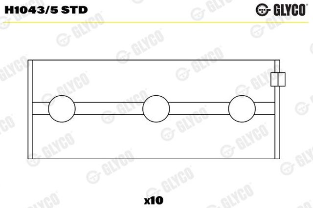Comprar H10435STD Glyco Juego de cojinetes de cigüeñal, estándar, STD