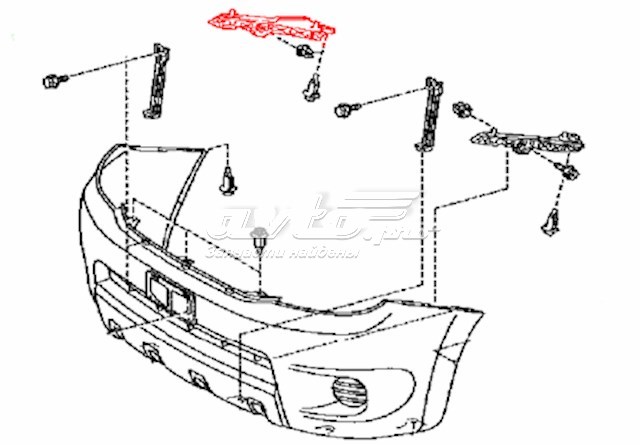 Soporte de paragolpes delantero derecho para Toyota FORTUNER (N5, N6)