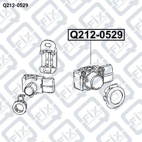 Q212-0529 Q-fix sensor alarma de estacionamiento trasero